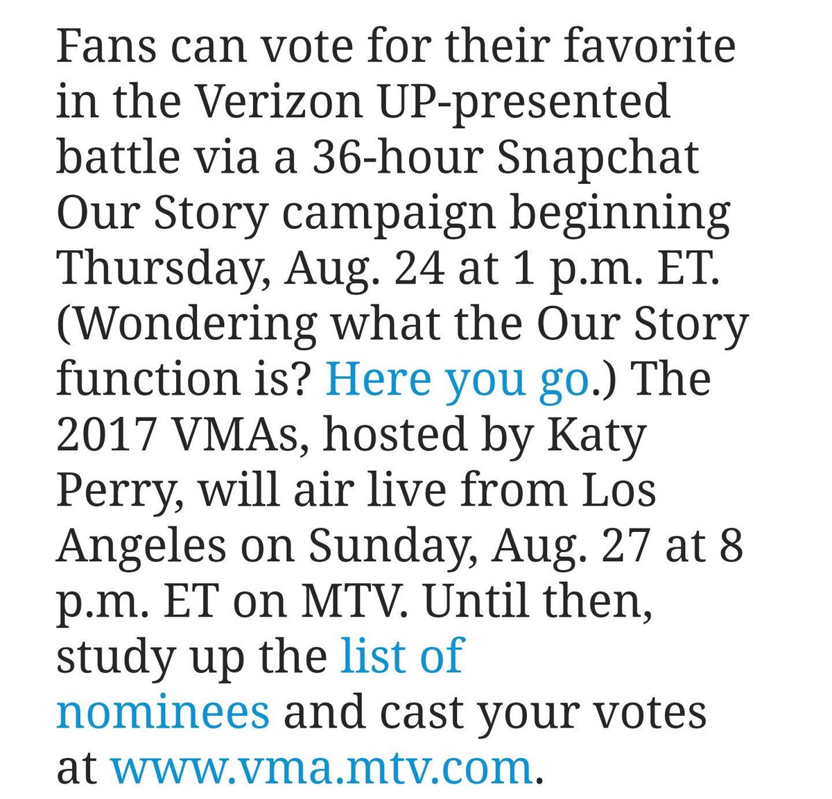 CamilaNewsAlert's tweet image. Camilizers this is the information on how you vote for the VMAs.