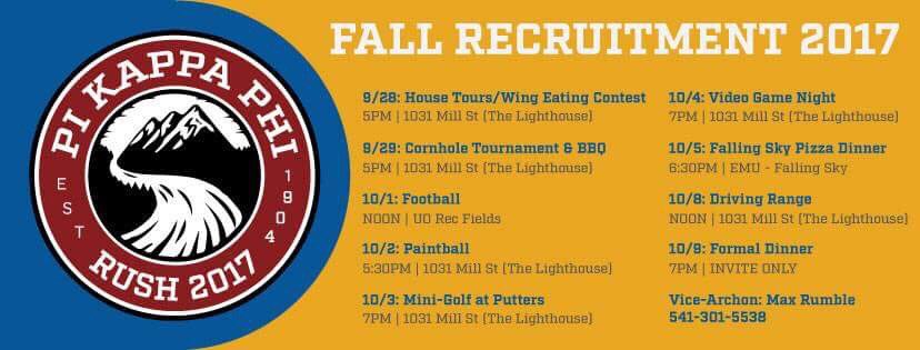 Fall term is right around the corner, don't forget to #RushPiKapp