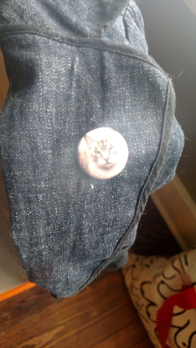 wuvva's tweet photo. Rocking my fave #catbutton from @_catbuttons tonight for #YelpElites wing party @ChickNBeerOKC!
#YelpLife #EliteEvents https://t.co/DExke78xJv