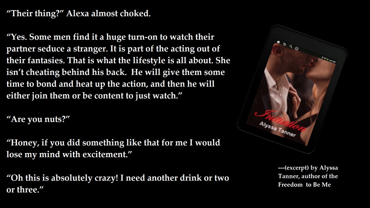 AlyssaT_author's tweet photo. "Initiation"  https://t.co/ATalahOlxF on #Amazon #Kindle or #FREE on #KindleUnlimited @AmazonUK @AmazonAustralia #aussieswingers @Freebook https://t.co/OD9WwqoGXs