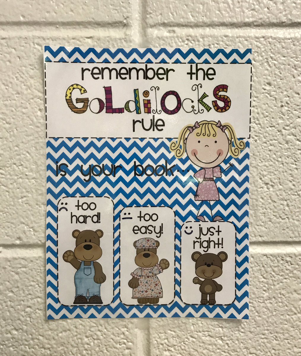 mwillut's tweet image. #GoldilocksRule #Reading #Kindergarten 📚