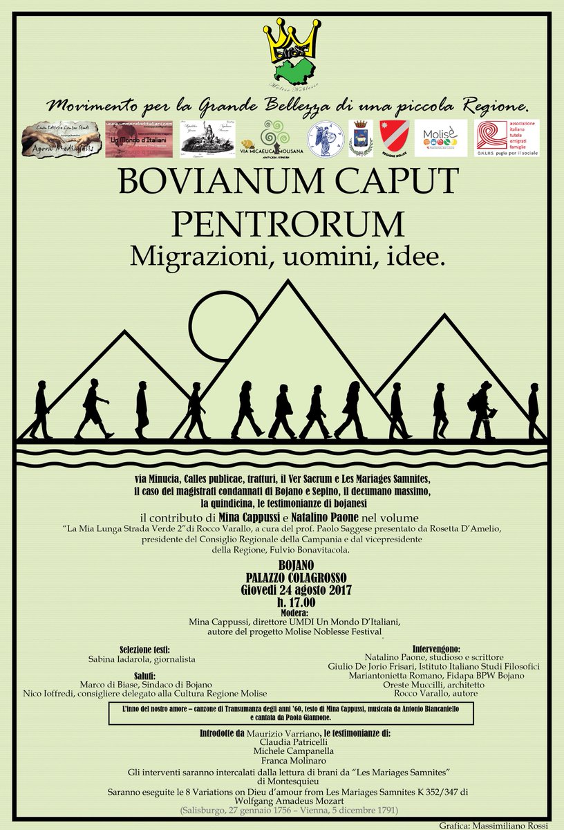 Minacappussi's tweet photo. Bovianum caput Pentrorum: migrazioni, uomini e idee a Bojano con les Mariages Samnites
https://t.co/S1CoT3ggJ8
#samnites #sanniti https://t.co/8jcmAcvl58