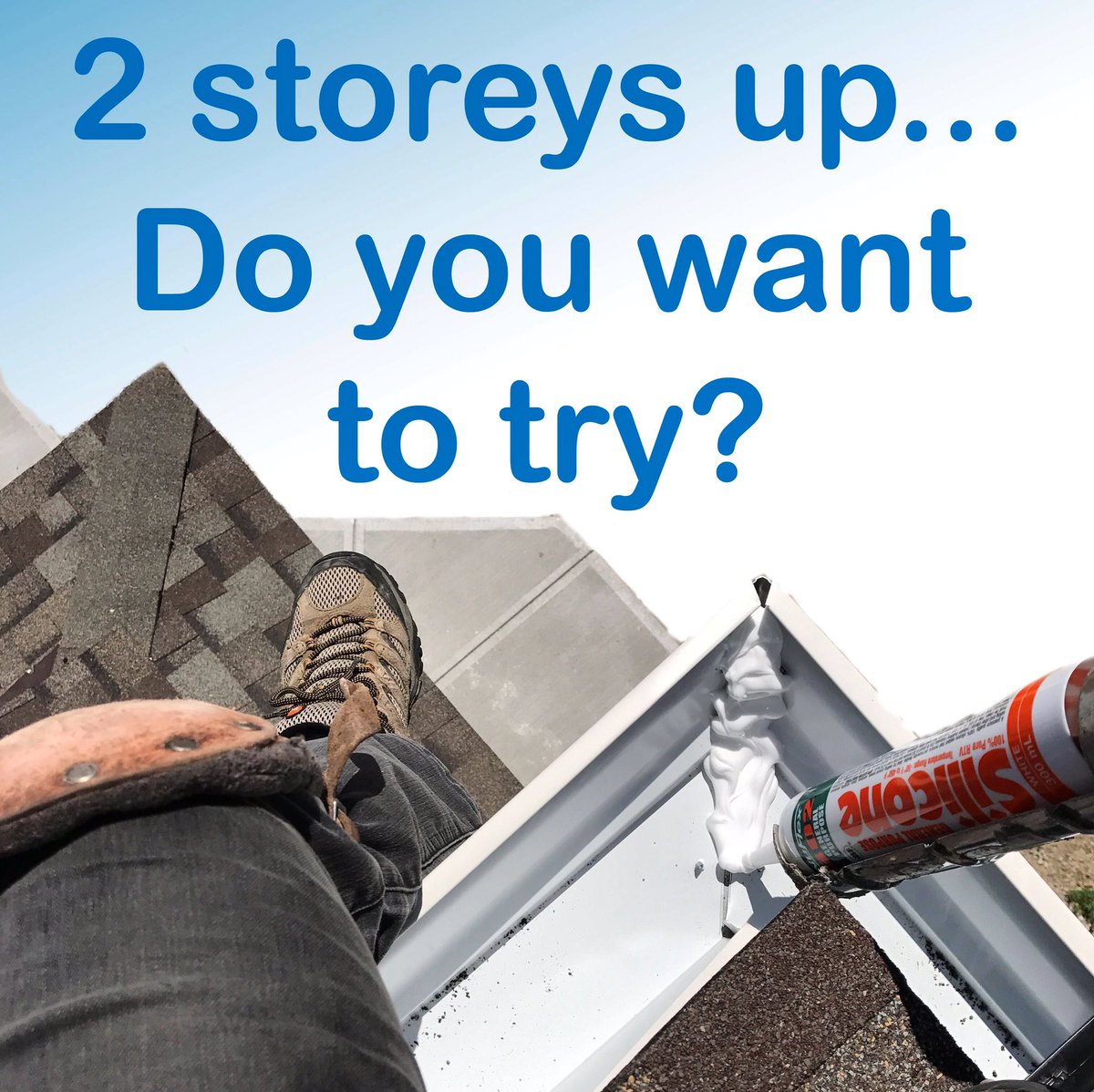 eaves_rite's tweet photo. Don't worry if your answer was "no way sir!" We're pretty used to sealing those corners so you can keep your feet on the ground! #yql https://t.co/b2dvud39WG