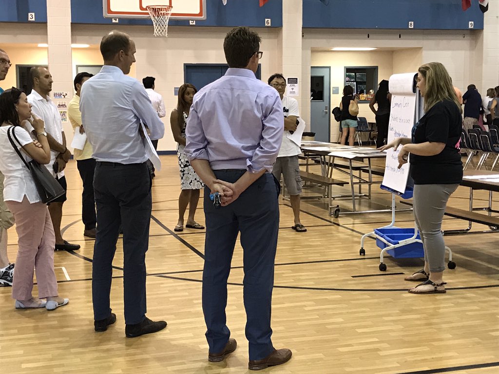 <a href="/tillotsonteach/">Kristin Tillotson</a> conducting Community Circles at 5th grade Parent Orientaion #creechpride <a href="/CreechElem/">Creech Comets</a>