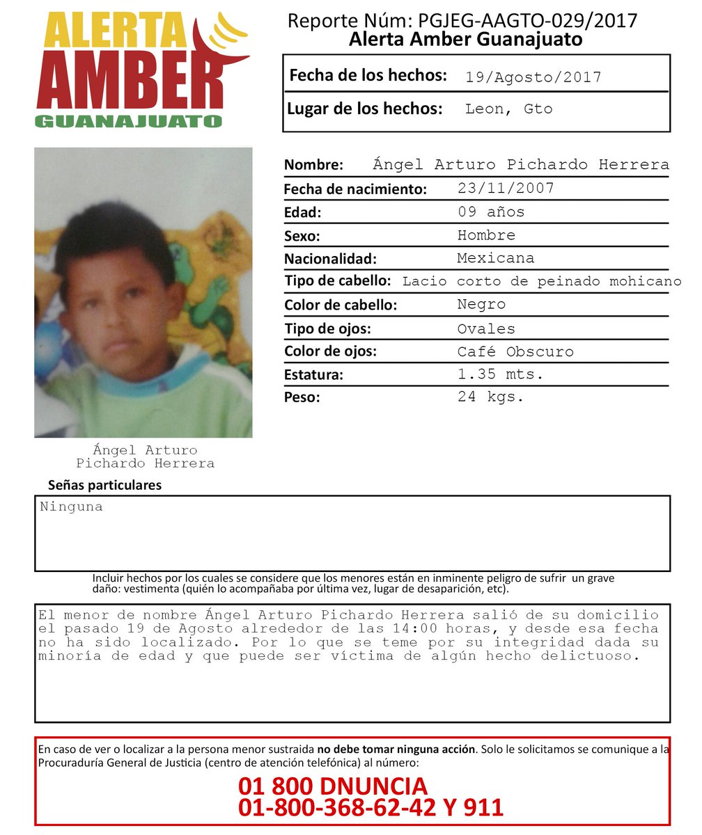 pazgobgente's tweet photo. #ACTIVACIÓN @AAMBER_gto. Ángel Arturo Pichardo Herrera  9 años. #León. ¡AYÚDANOS A LOCALIZARLO! | @AlvarCdeV  https://t.co/SFwlJtcNVd https://t.co/3PEPzbSWMl