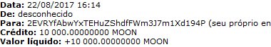 FMeioAmbiente's tweet photo. @TibiaMooncoin @_Mooncoin @amrit_aragon To the moon! https://t.co/bTVh7UnbnE