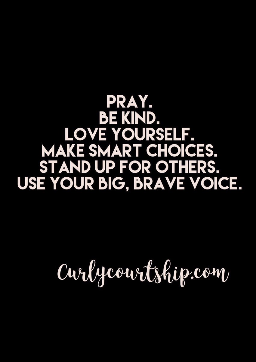CurlyCourtship's tweet photo. Speaking this into the life of my kids today &amp; everyday! 
 #pray #bekind #bravevoices #standupforyourself #makesmartchoices #curlycourtship https://t.co/srNeVnsMj8