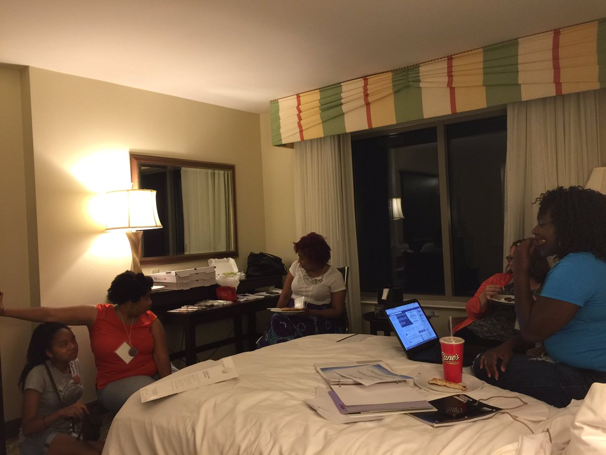 Introductions over pizza (ordered at 6:51pm baby!). #iamNAPPLSC #BoobsInTheBayou