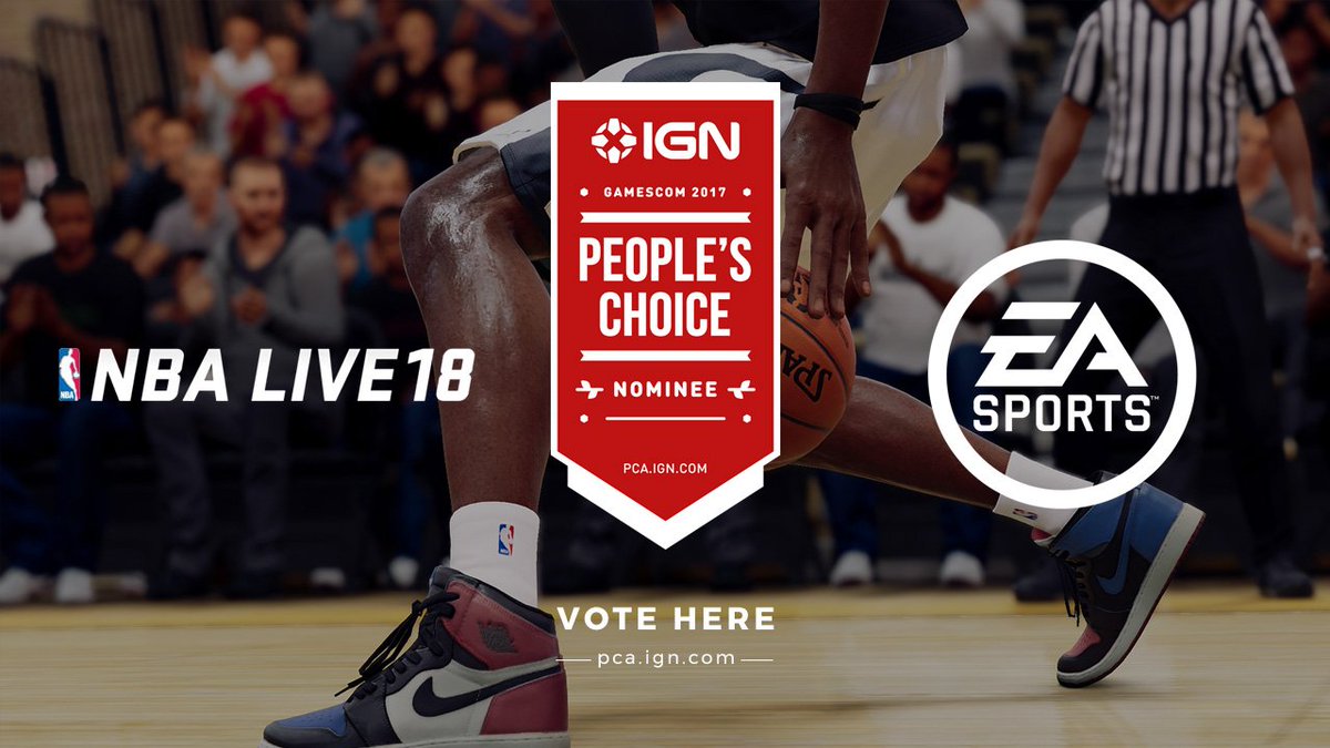 EA's tweet photo. Congrats to #NBALIVE18 for being nominated for the People's Choice Award for Gamescom from @IGN!

Vote: https://t.co/MUPvm7Ma0t https://t.co/nDJ0q44ngs