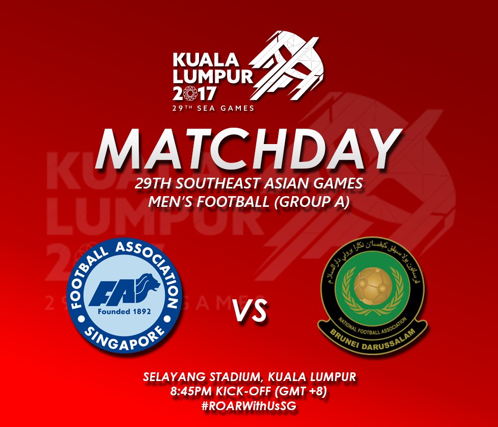 LionsU23's tweet photo. It's Matchday! The team meets Brunei Darussalam in our final Group A match this evening, so put on your #LionsRed and #ROARWithUsSG! https://t.co/1Ao4Jx2yj7