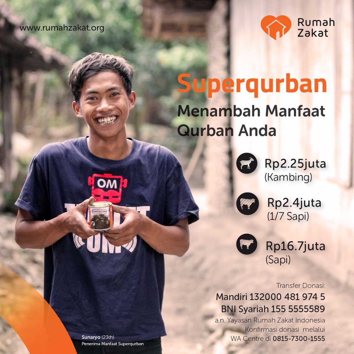 rumahzakat's tweet photo. #Superqurban #Sunaryo 17/17 **Qurban juga bisa di booth kami di lokasi berikut: https://t.co/YpzMidS1Ip https://t.co/zjWdkA4tSY