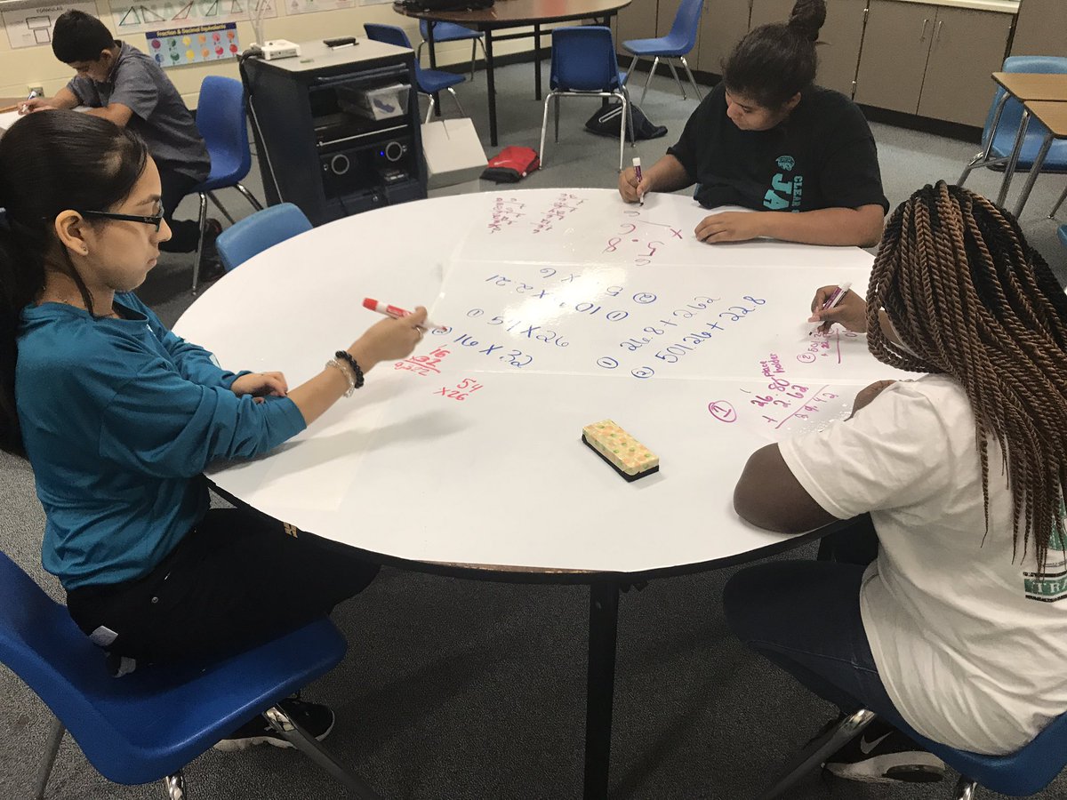 t_williams1028's tweet image. 6th graders putting the expo tables to use after their pre-test today #ccisdsecmathlearns  #targetmath #solveandswitch