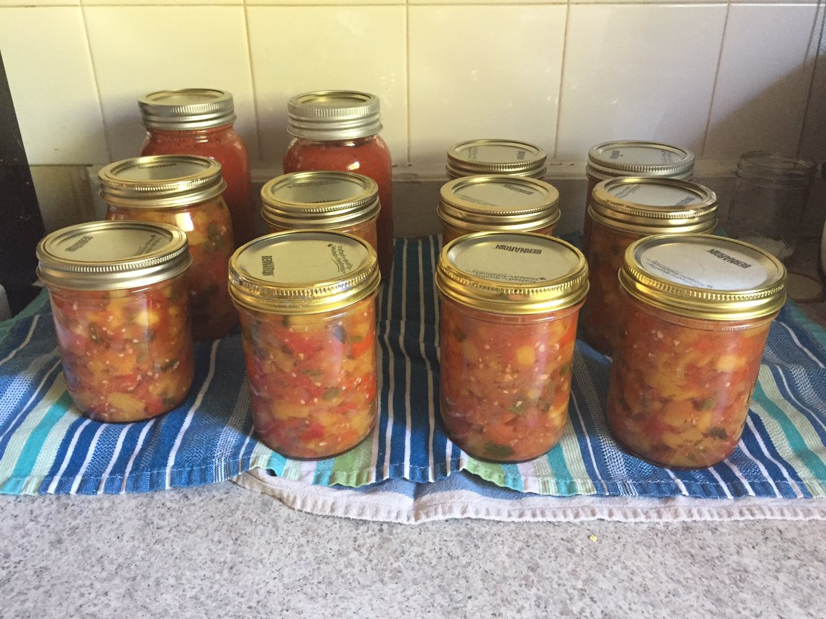 Just the start of the #salsa making. Today it's the #peachsalsa. #Tomatoes grow best in #Ashcroft