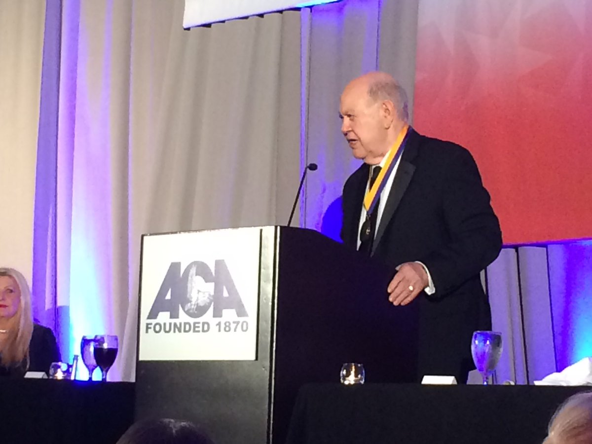 ACAinfo's tweet photo. Gondles takes center stage to give remarks upon accepting the 2017 ER Cass correctional achievement award. #ACACoC147 https://t.co/TSkHQkuMAz