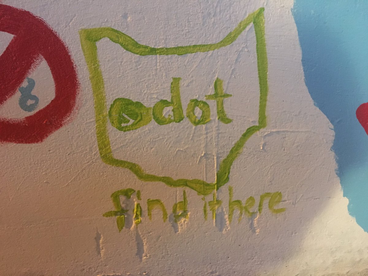mbruning81's tweet photo. Really cool public art on a viaduct project in Colorado. I added some @ODOT_Statewide flavor. #transcomm2017 #FindItHere https://t.co/zYGql0AFkP
