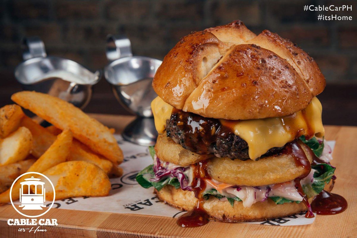 Save22ph's tweet image. Experience The Cheesy &amp;amp; Beefy Goodness of This Burger in Selected Cable Car Branches -
 bit.ly/2vd0TtC