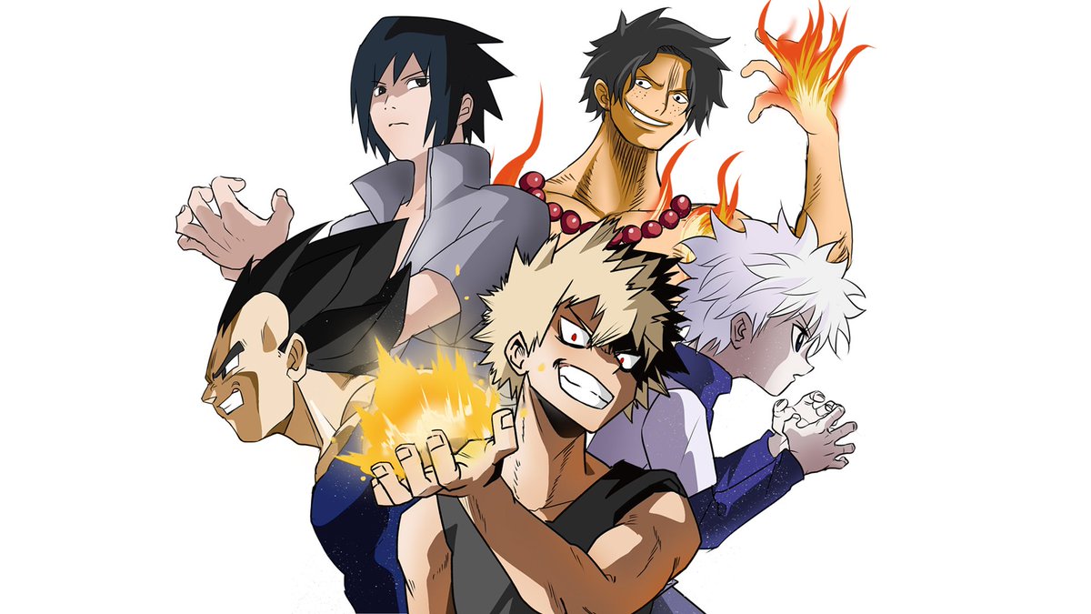 Twitter पर ブクマ 人気マンガのもう一人の主人公を描いてみた 描いてみた ぶくま ヒロアカ ドラゴンボール超 Naruto ハンターハンター ワンピース