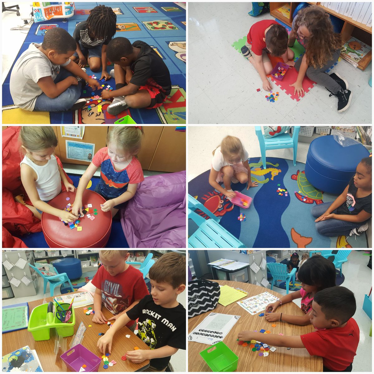 Suzzanne55711's tweet photo. My little scientists synergizing to find different ways to sort the buttons!@HCPSLanier https://t.co/z7OP4igTBj