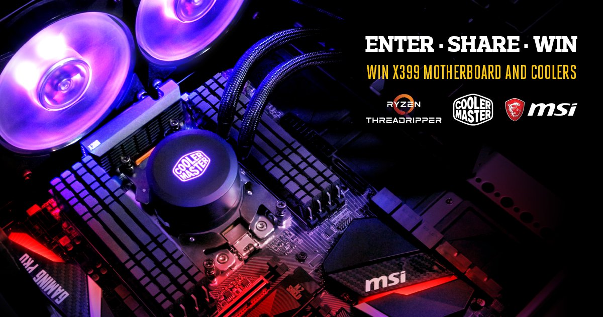 Gear up for #Threadripper with a #giveaway from #CoolerMaster &amp; #MSI. Win Threadripper compatible parts &amp; game codes bit.ly/2wvMuMC