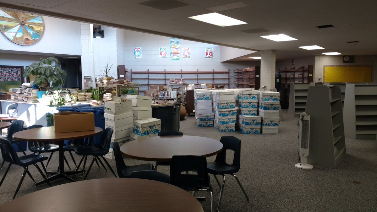 MobergSusan's tweet photo. It's a mess right now, but great things are coming! #DHSLibrary #DHSPride https://t.co/WQ920fJku1
