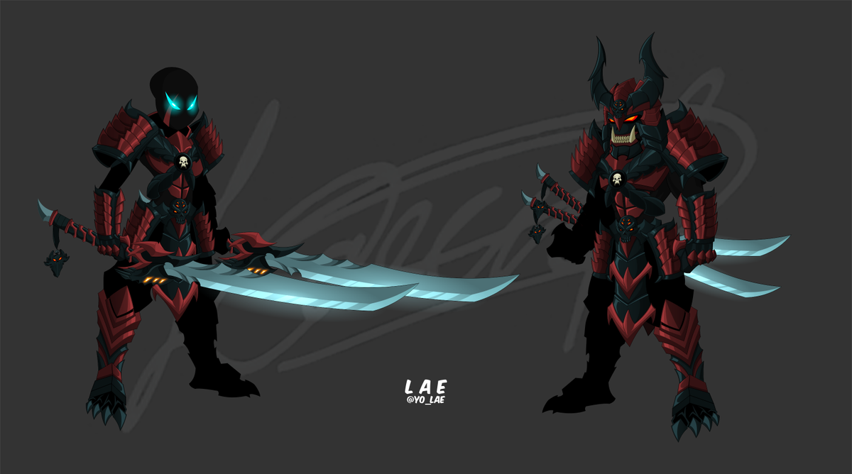 Yo_Lae's tweet photo. VoidShogun of Nulgath set is done! I'm suggesting this to the forums. Hope you all like it! ;;;) #NulgathNation https://t.co/EYhSOzPNza