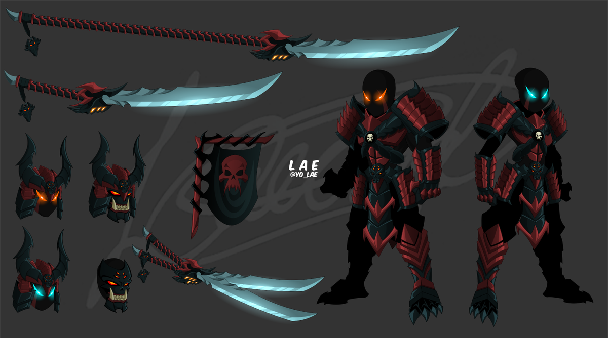 Yo_Lae's tweet photo. VoidShogun of Nulgath set is done! I'm suggesting this to the forums. Hope you all like it! ;;;) #NulgathNation https://t.co/EYhSOzPNza