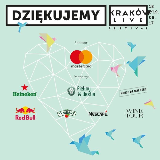 krakow_festival's tweet photo. Z waszym wsparciem Kraków Live Festival jest jeszcze lepszy! Dziękujemy sponsorowi i partnerom tegorocznego festiwalu! @krakow_pl #klf2017 https://t.co/pk6WXvHOlq