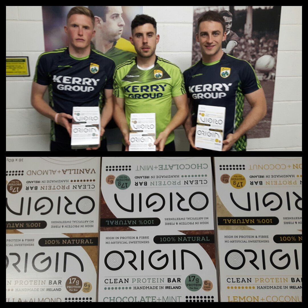 Thanks to @OriginBars, official Snack Food partner for <a href="/Kerry_Official/">Kerry GAA</a> , for their latest delivery to <a href="/Kerry_Official/">Kerry GAA</a> senior football team.