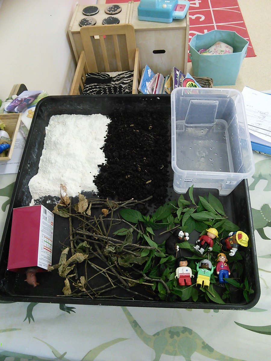 snapbroadwood's tweet photo. Toddlers explored the bear hunt sensory tray after listening to the bear hunt story! #sensory #exploreandplay #communicationandlanguage https://t.co/wQZU96PdlJ