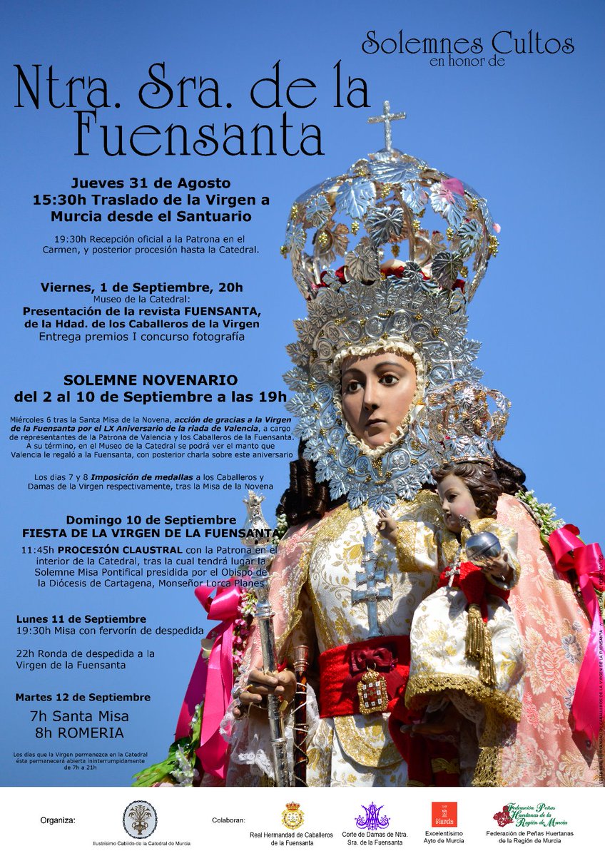 Eventos Virgen de la Fuensanta en Feria de Septiembre 2017