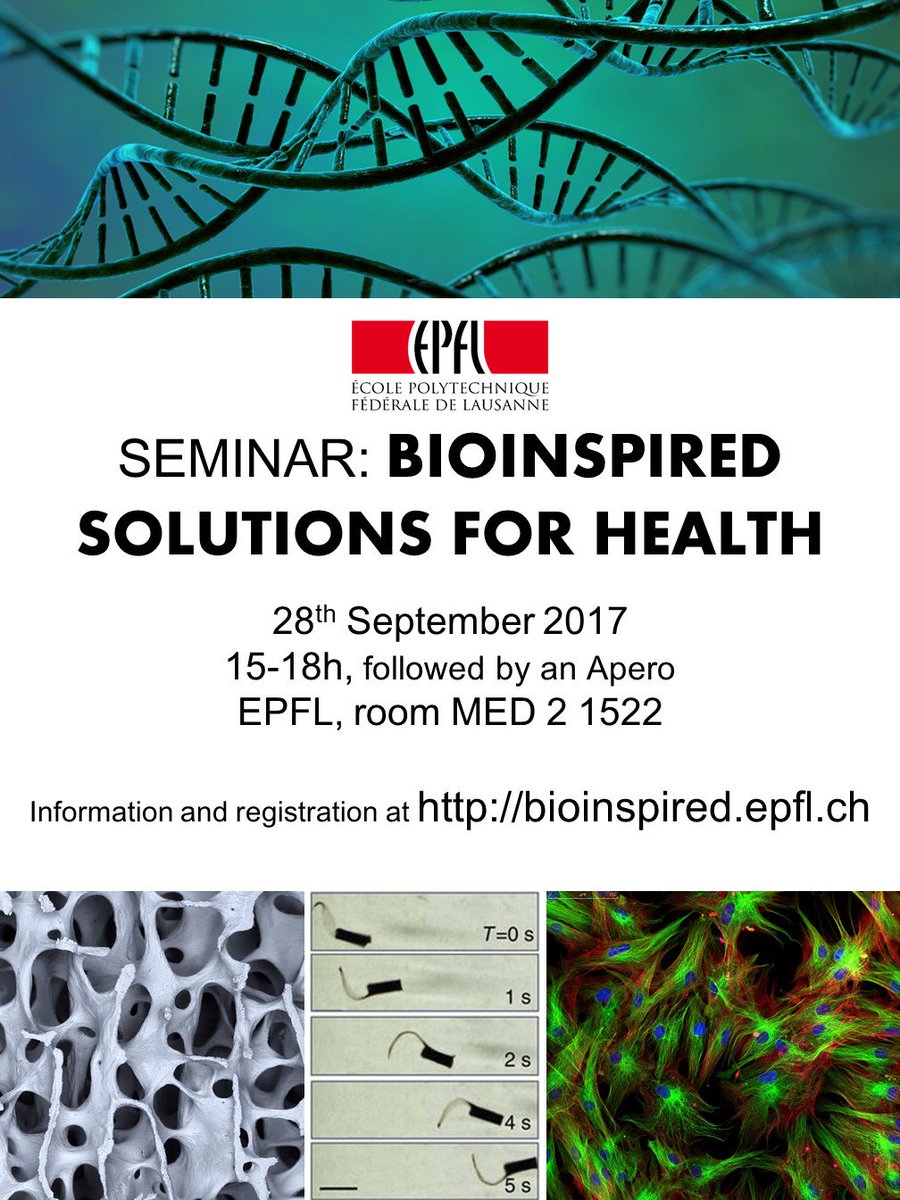 Join us for a #Bioinspired Solutions for #Health Seminar at #EPFL 28/9. With Johnson&amp;Johnson and EPFL researchers: tiny.cc/bambny