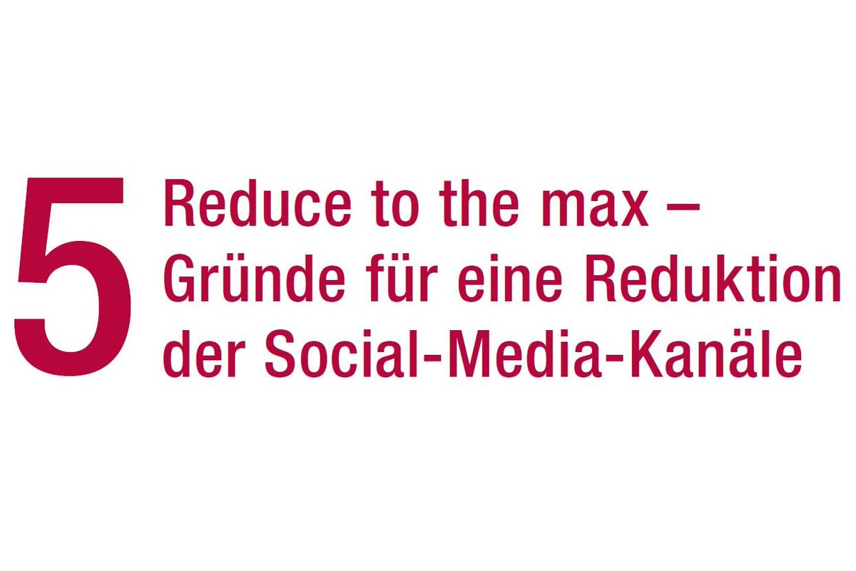 Social Media: Weniger ist mehr! Lesen Sie in unserem Themenpapier warum. bit.ly/2wDRG0O