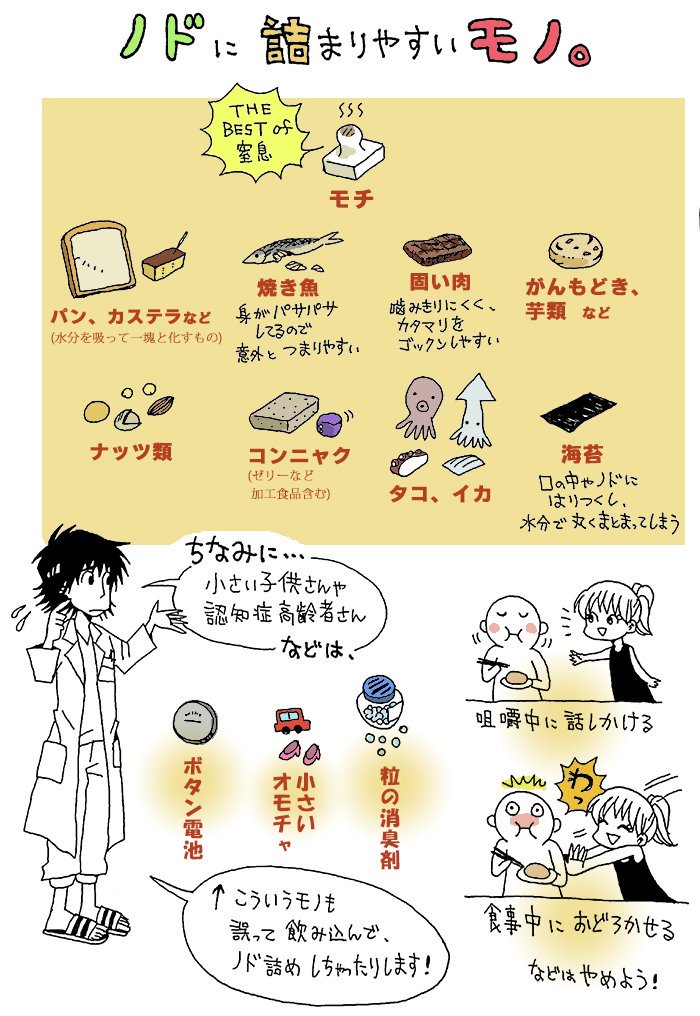 【夏祭り４】
#ギリギリ人生(web漫画) 
おまけ。
飴などもノドに詰まりやすいモノですが…口に入れるものは大抵多くが喉詰めの危険性あるモノですよね… 