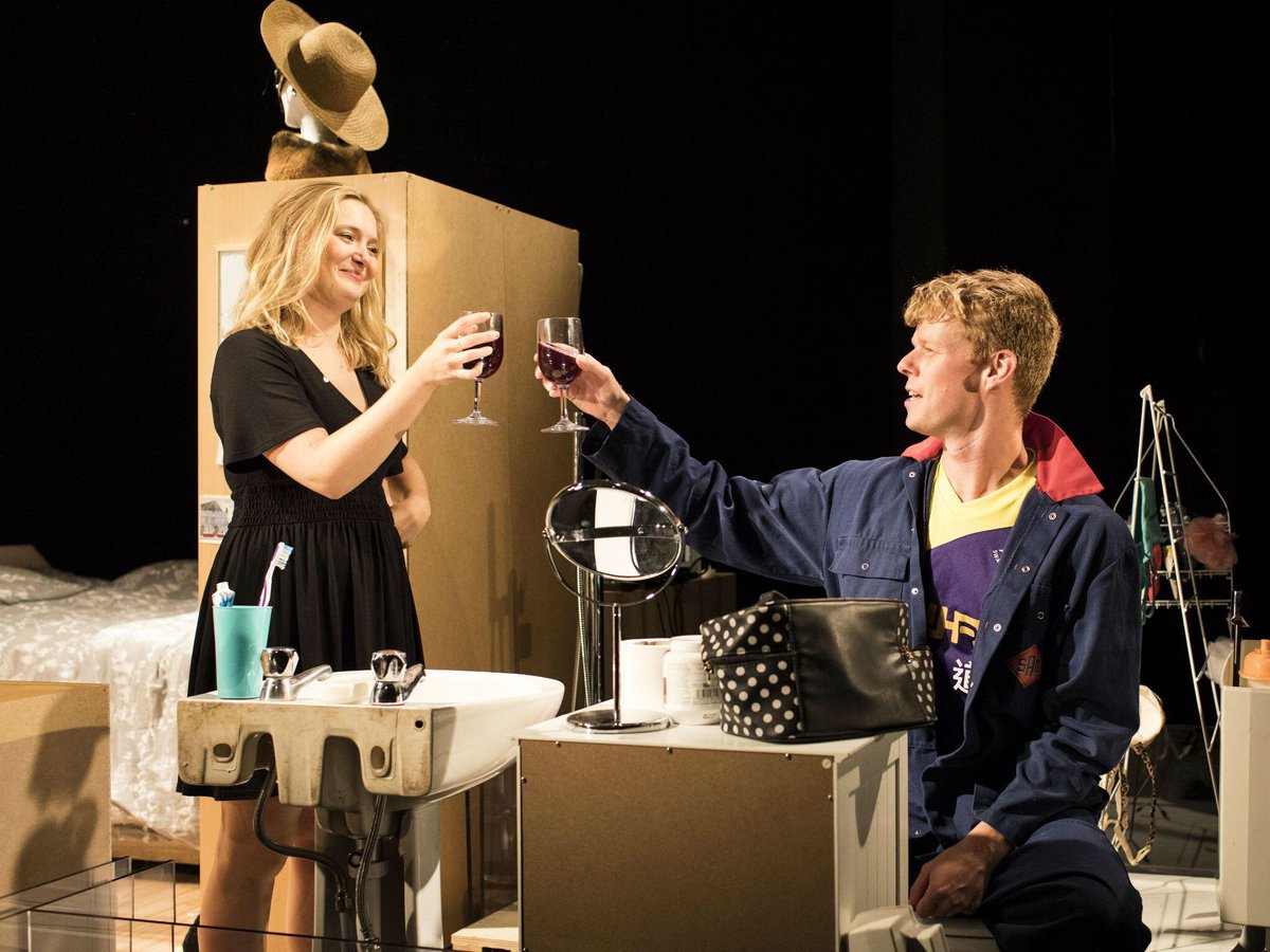 NEFordy's tweet photo. Hilarious, sharp, and relevant - it's hardly surprising #TouchthePlay @sohotheatre is getting rave reviews across the board. Cheers to that. https://t.co/ustBFXYP76