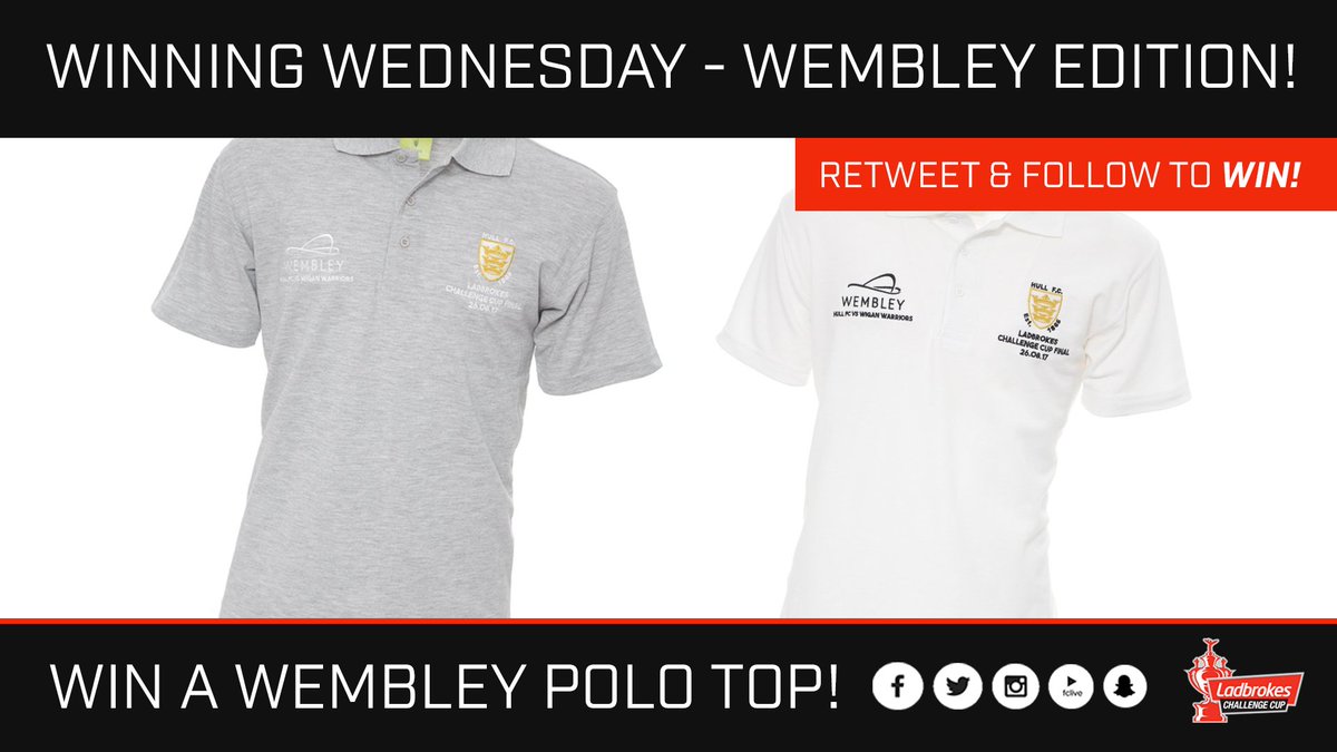 hullfcofficial's tweet photo. #winningWednesday - bag yourself a commemorative Wembley polo shirt by following us and retweeting this post! https://t.co/sSzcxEV7ku