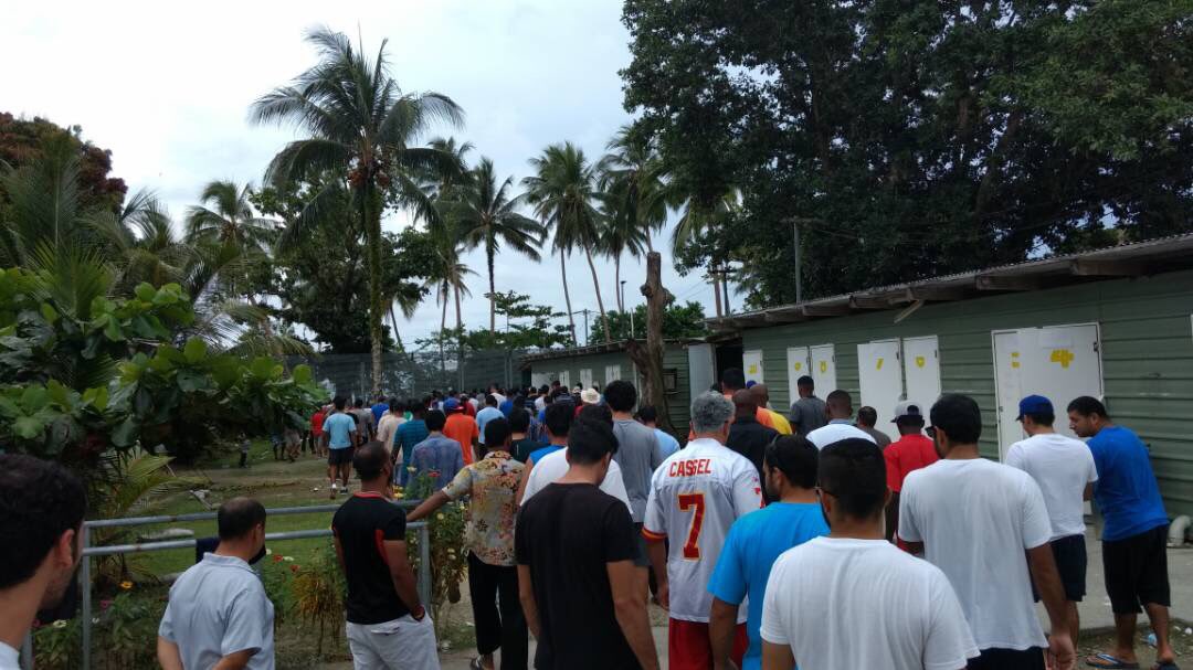 racvictoria's tweet photo. Day 23 of peaceful protests on #Manus Calling for an end to off shore detention. #fouryearstoomany #EvacuateNow #BringThemHere #Nauru https://t.co/ZTUXFY4QBg