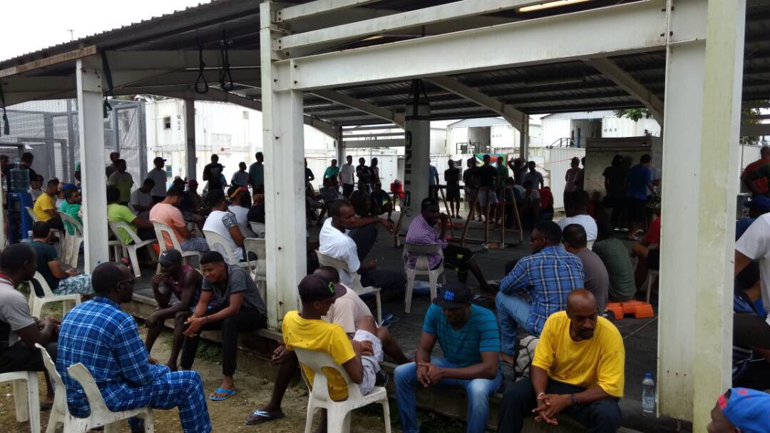 racvictoria's tweet photo. Day 23 of peaceful protests on #Manus Calling for an end to off shore detention. #fouryearstoomany #EvacuateNow #BringThemHere #Nauru https://t.co/ZTUXFY4QBg