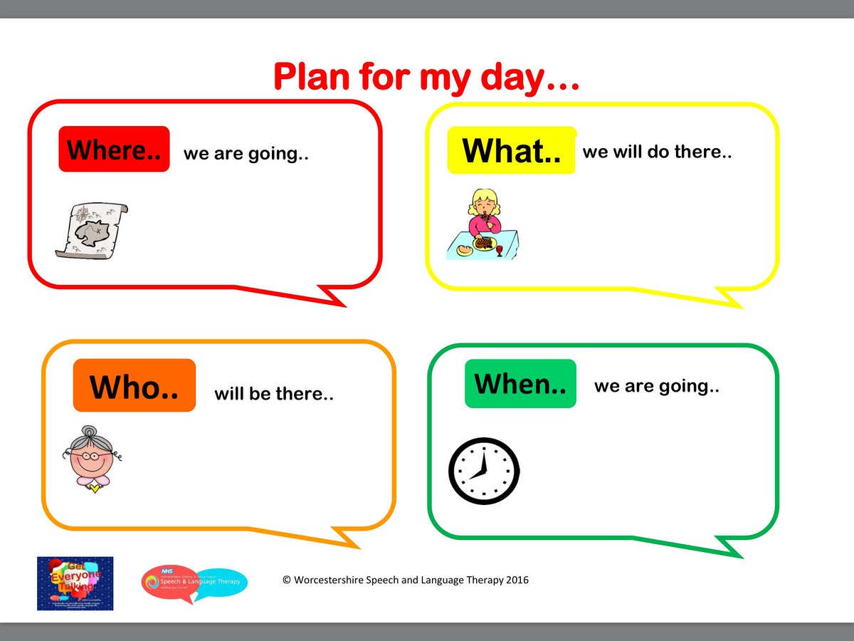 SLT_Worcs's tweet photo. Help children to be independent - give them a plan for the day https://t.co/poOpGs5TZ9 #sltworcstip #teamSLTWorcs @WorcsHealthCare https://t.co/C1pwv5N3Vv