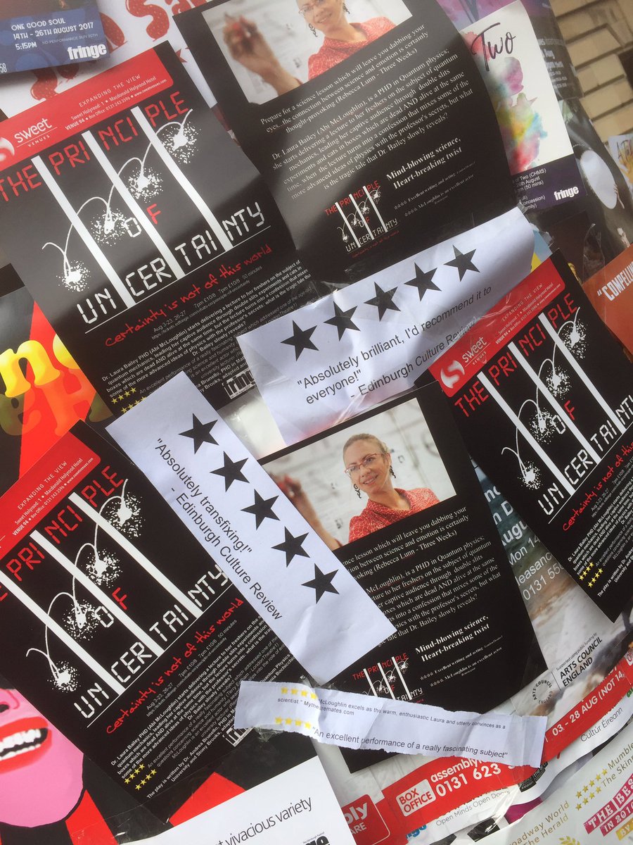 abimc's tweet photo. #castingdirectors #edfringe #edfring17 #⭐️⭐️⭐️⭐️⭐️ #hiddengem #principleofuncertainty #onewomqnsjow #masterclassinacting #fringereview https://t.co/Ks32UTky14