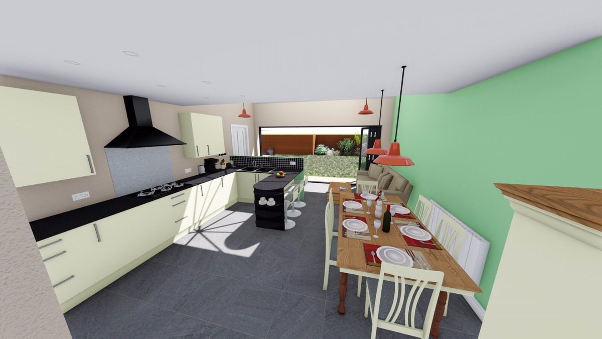 JE_Designs_net's tweet photo. Single storey rear kitchen/dining room extension, with atrium and large bi-fold doors. Also benefiting from linking utility room to garage. https://t.co/VvWMuiQYNy
