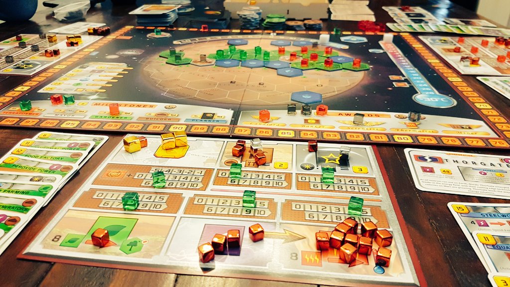 Terraformimg Mars hit the table for #gamenight  This game never ever dissapoints. An instant classic from <a href="/StrongholdGames/">Stronghold Games</a>