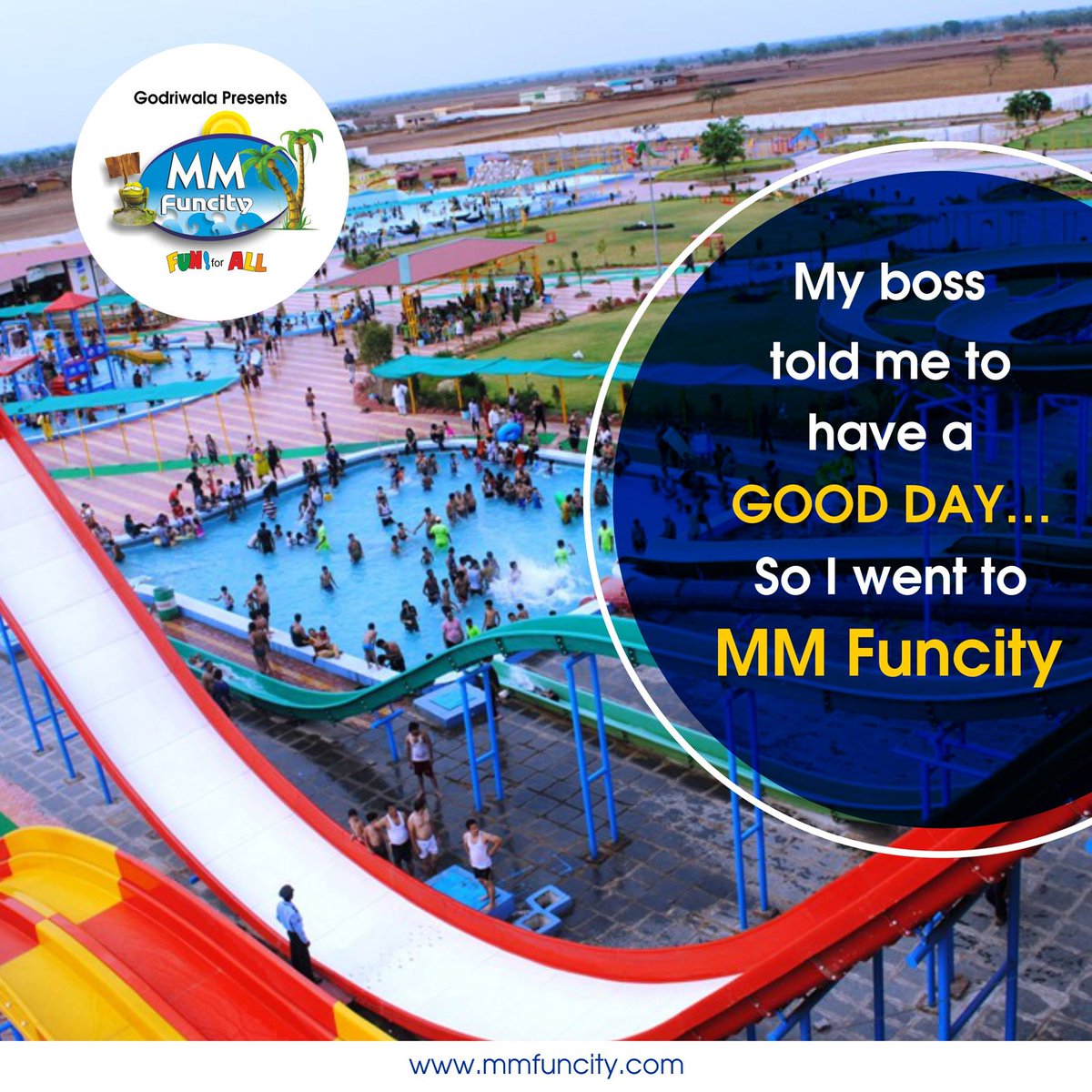 mmfuncity's tweet photo. My boss told me to have a good day… so I went to #MMFuncity. 😀 https://t.co/4G88CzEiWs