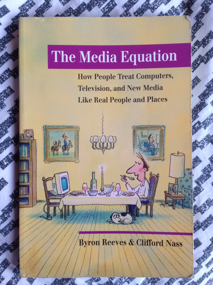 edouardfouche's tweet photo. Just finished the #mediaequation. Learned a lot about behavioral sciences and how they apply to human-computer interactions. A must read ! https://t.co/qAcHxc1eGy