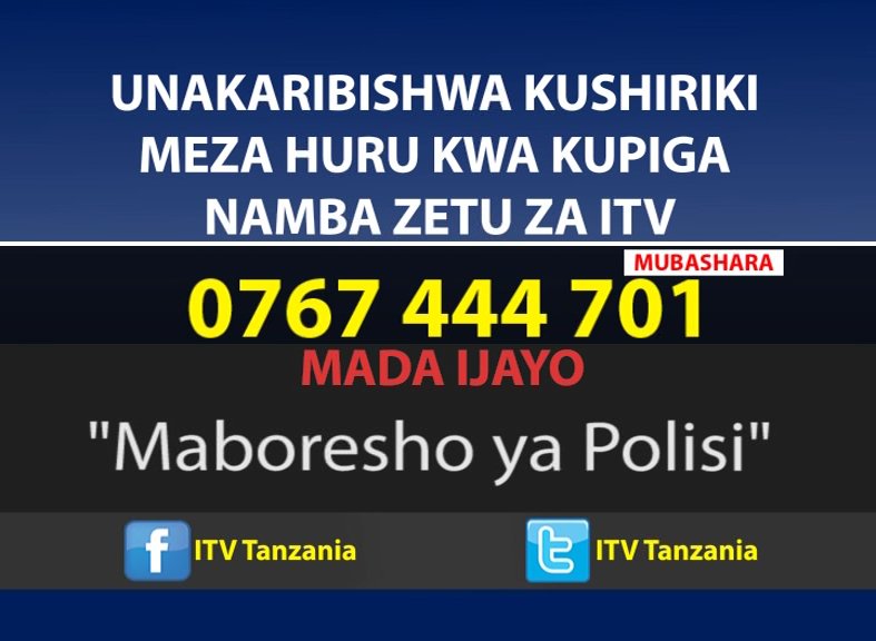 kaiyuntiyu666's tweet photo. #LEOITV saa 9:00 Alasiri Fuatilia kipindi cha #MEZAHURU
Mada ya leo ni “Maboresho Jeshi la Polisi”. https://t.co/yDqVsodG1A