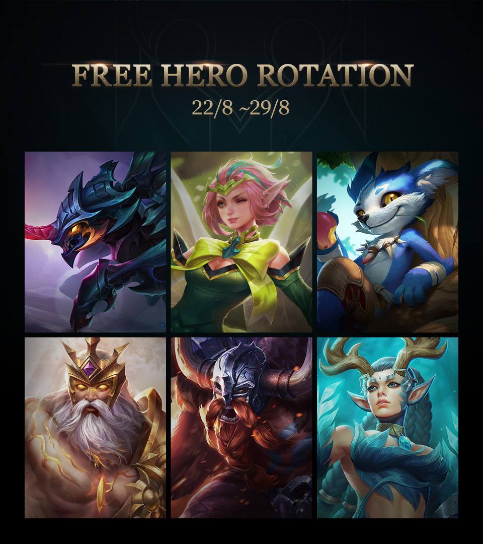 Die Hero Rotation für diese Woche sieht ziemlich ausgeglichen aus. Da sollte für jeden was dabei sein!