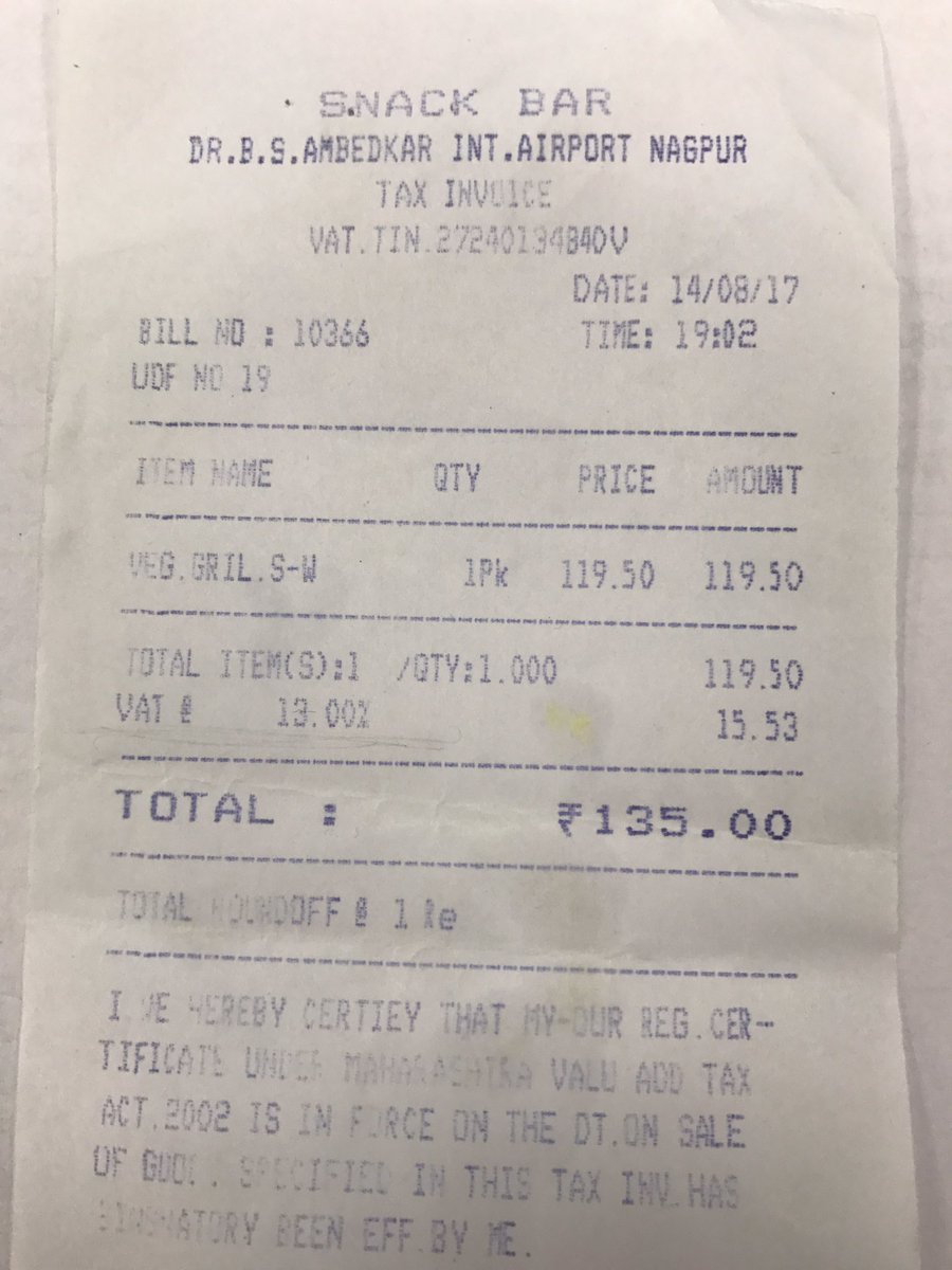 shyaahesh's tweet image. Still VAT charged while GST implemented