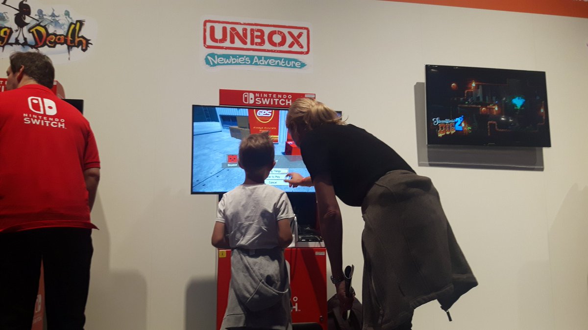 ProspectGames's tweet photo. It didn't seem that long ago that we were kids playing Nintendo games, surreal to be making them now 😃 #gamescom2017 #Nindie #Switch https://t.co/yLBwX2TGre