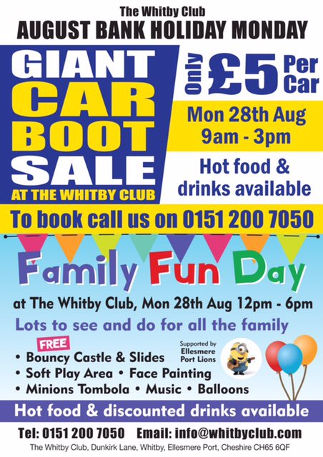 Going to be rocking at the club on Monday car boot almost full , lets hope for some sunshine