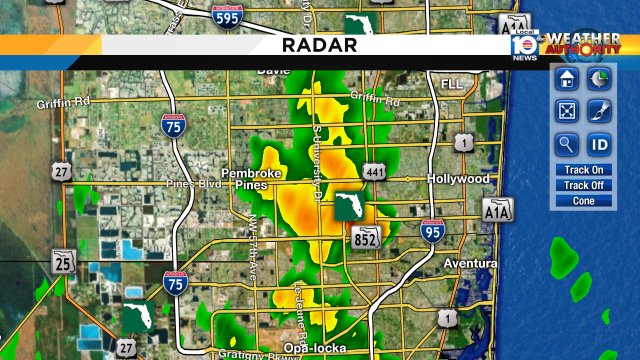 Its storming in parts of Broward and Miami-Dade. Drive safe https://t.co/PvNbqF9oiO