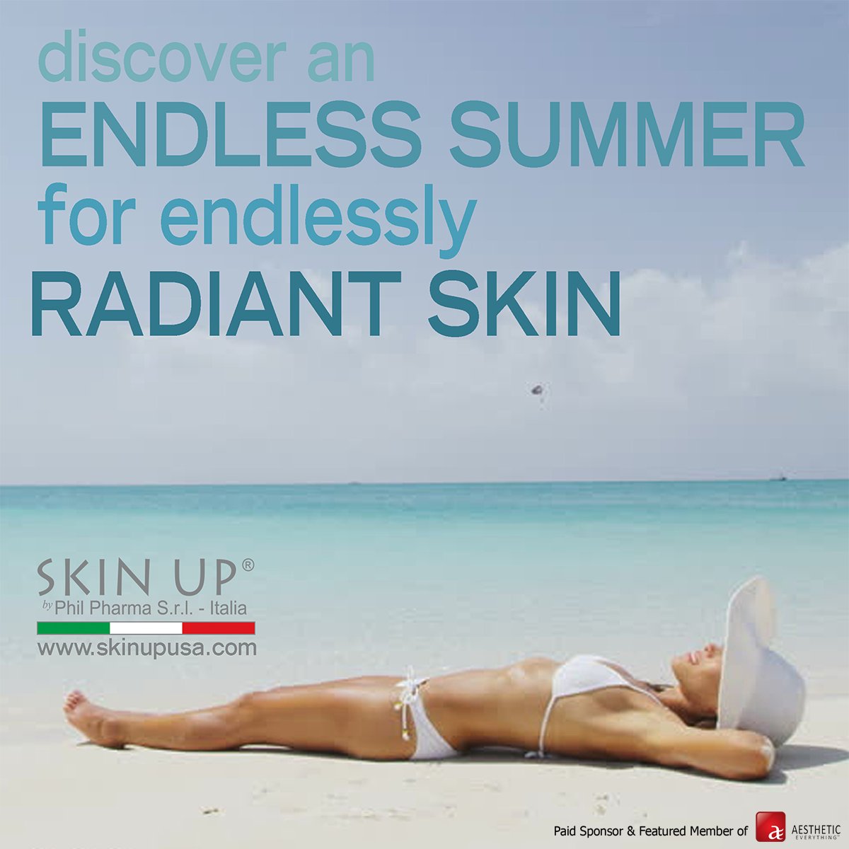 Discover an endless summer for endlessly radiant skin from SKIN UP from Italy! Find out more at skinupusa.com #plasticsurgery